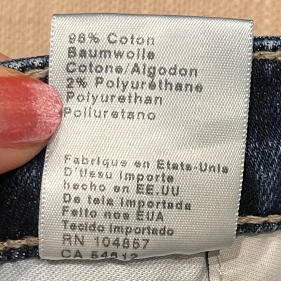 AG Adriano Goldschmied Women's Size 31x29 B-Type Straight Leg Dark Blue Denim J - Picture 6 of 12